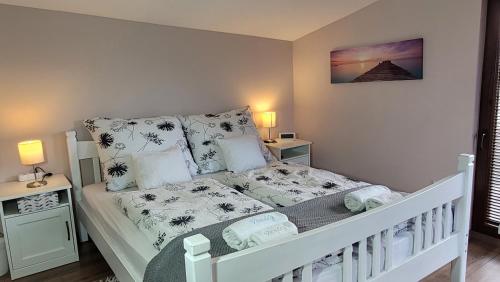 Franciaágyas hálószoba a Palatinus Apartmanban